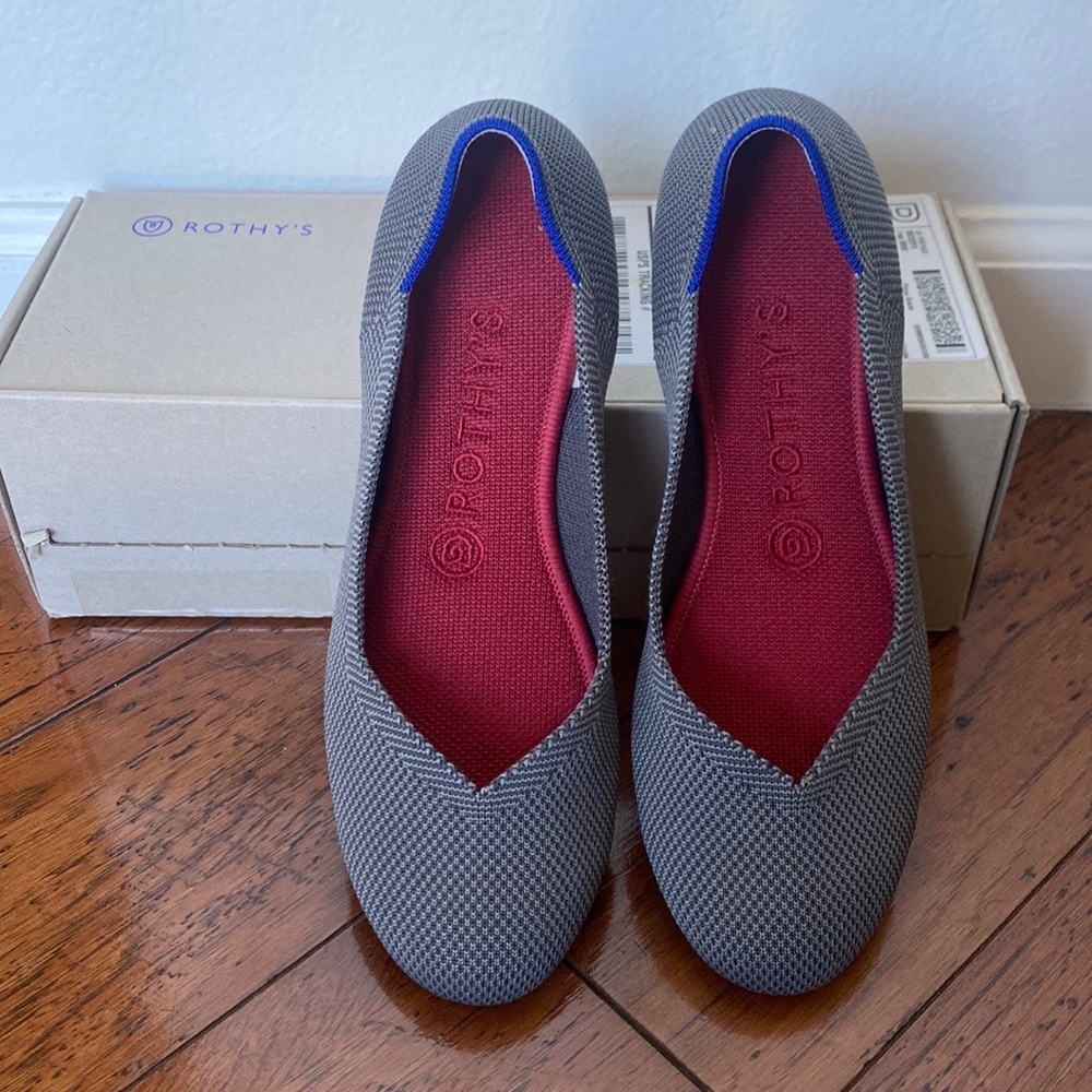 Rothy’s Charcoal Gray Flats Size 8